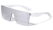 Flat Top Rimless Shield Sunglasses W/ Mirror Lens – image 8