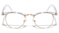 Clear Frame Round Browline Glasses