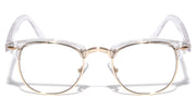 Clear Frame Round Browline Glasses – image 1