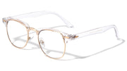 Clear Frame Round Browline Glasses – image 3