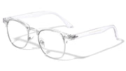 Clear Frame Round Browline Glasses – image 4