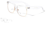 Clear Frame Square Browline Glasses – image 2