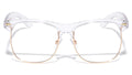 Clear Frame Square Browline Glasses