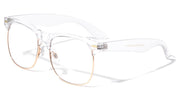 Clear Frame Square Browline Glasses – image 3