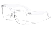 Clear Frame Square Browline Glasses – image 4