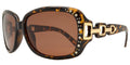 Polarized Square Rhinestone Sunglasses W/ Chain Arms