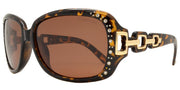 Polarized Square Rhinestone Sunglasses W/ Chain Arms – image 1