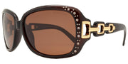 Polarized Square Rhinestone Sunglasses W/ Chain Arms – image 6