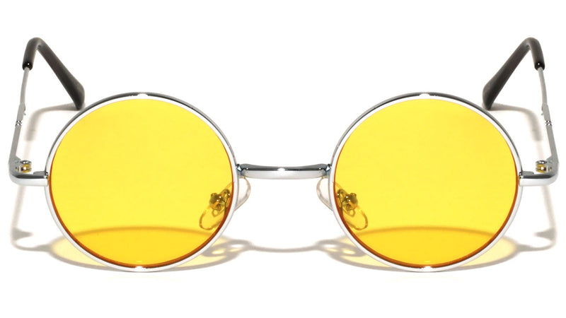 Round Metal Sunglasses W/ Color Lens