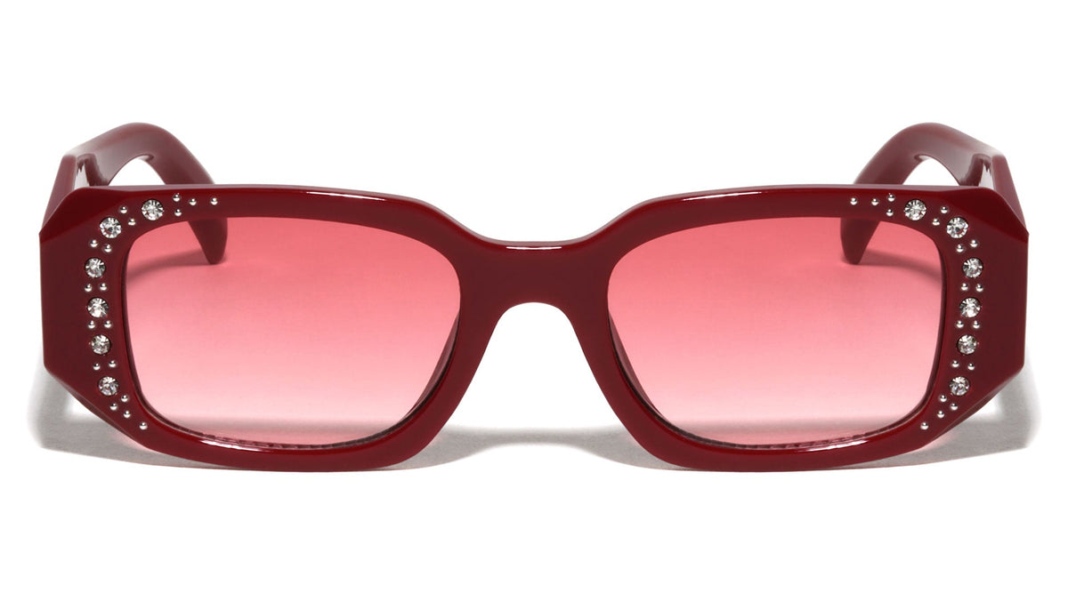 Rhinestone Geometric Butterfly Sunglasses