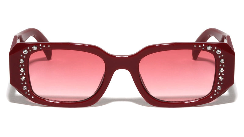 Rhinestone Geometric Butterfly Sunglasses