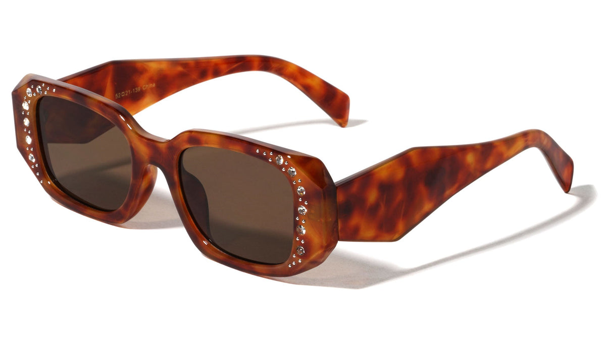 Rhinestone Geometric Butterfly Sunglasses