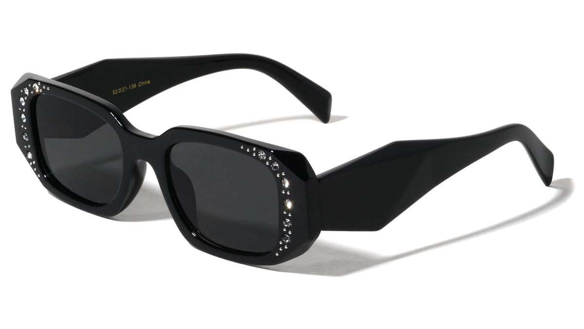 Rhinestone Geometric Butterfly Sunglasses