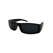 Wraparound Black Biker Shades – image 1