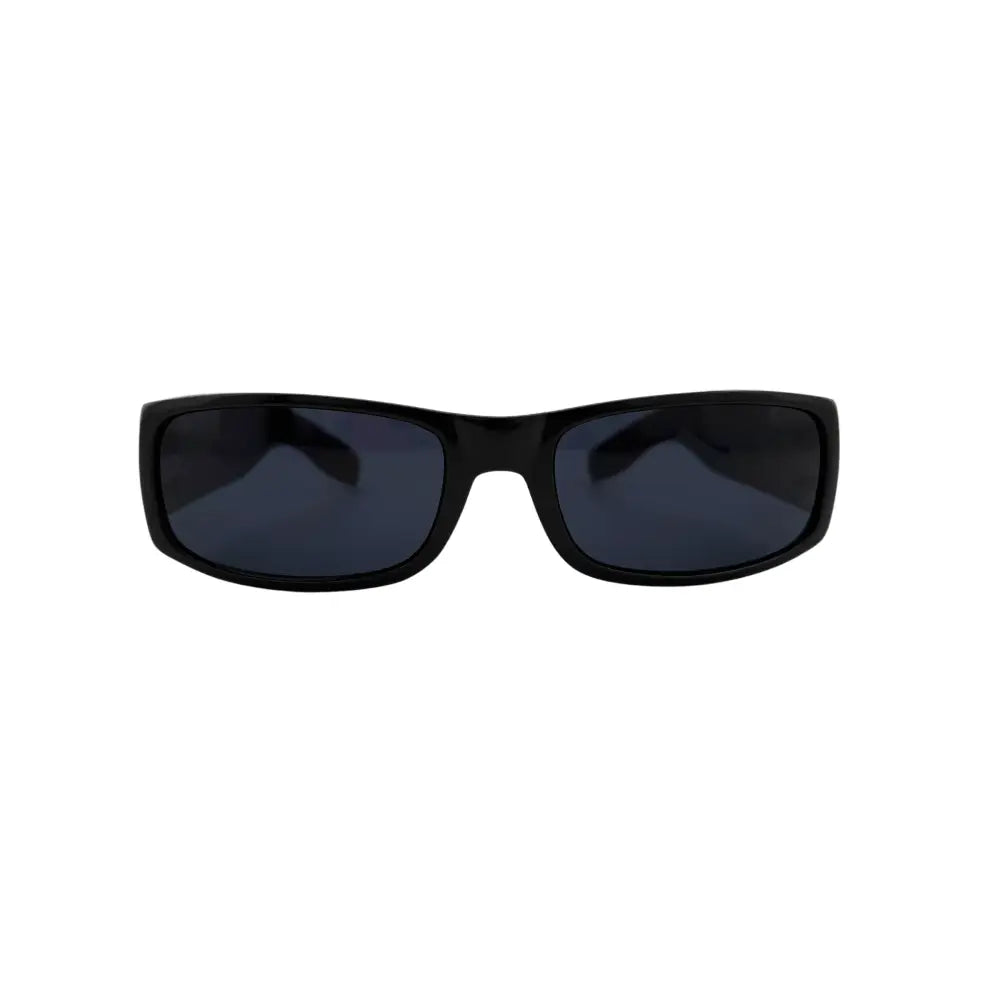 Wide Arm Rectangle Black Shades