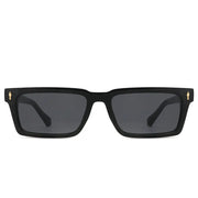 Chunky Rectangle Sunglasses W/ Metal Rivets – image 2