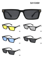 Chunky Rectangle Sunglasses W/ Metal Rivets – image 6