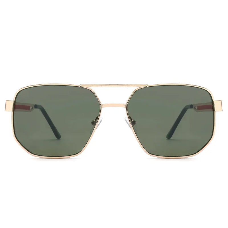 Hexagon Double Bridge Aviators – second view
