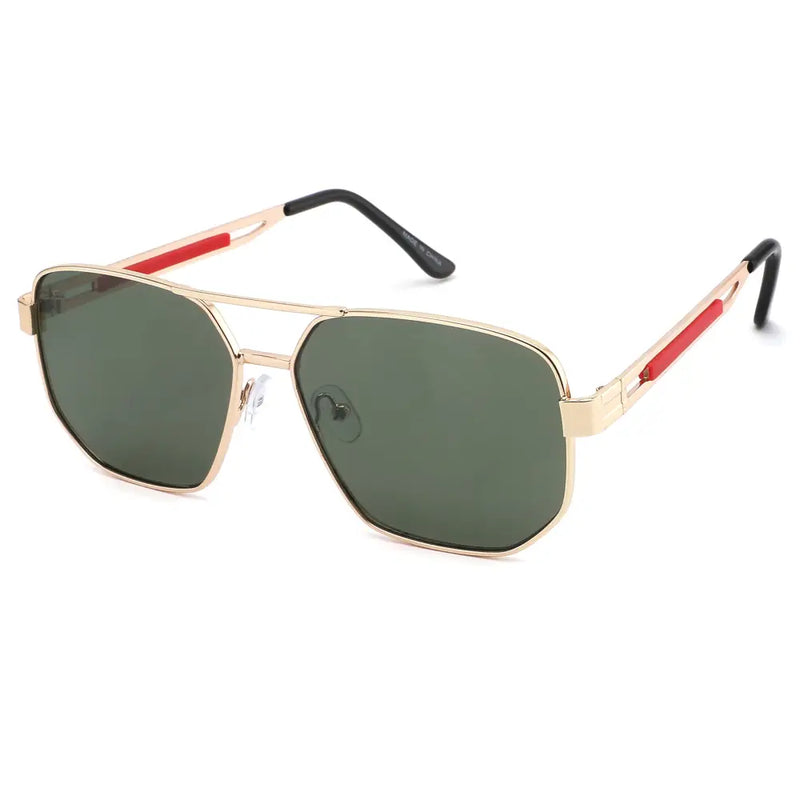 Hexagon Double Bridge Aviators