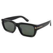 Thick Rectangle Sunglasses W/ Gold T Hinge – image 3