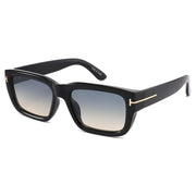 Thick Rectangle Sunglasses W/ Gold T Hinge – image 4