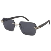 Rimless Diamond Cut Sunglasses W/ Panther Hinge – image 1