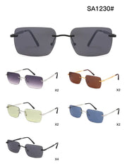 Rimless Thin Rectangle Sunglasses – image 8