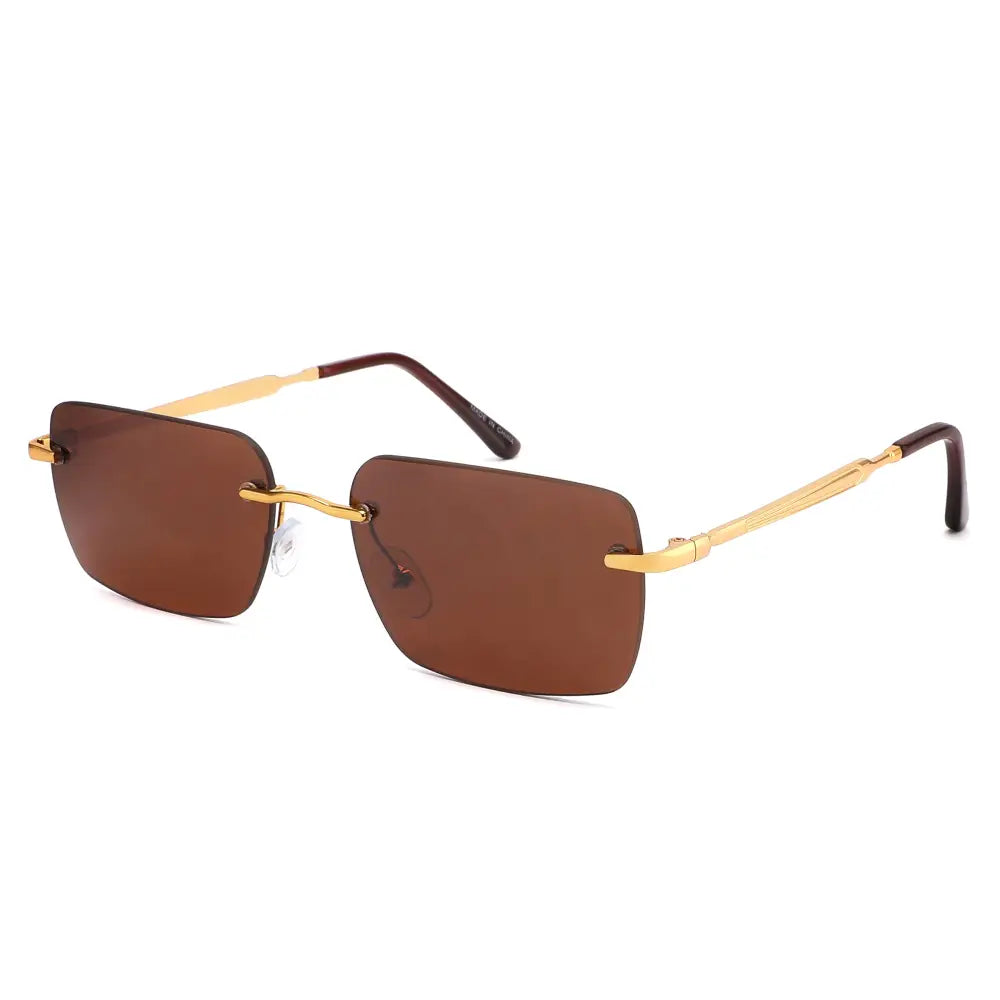 Rimless Thin Rectangle Sunglasses