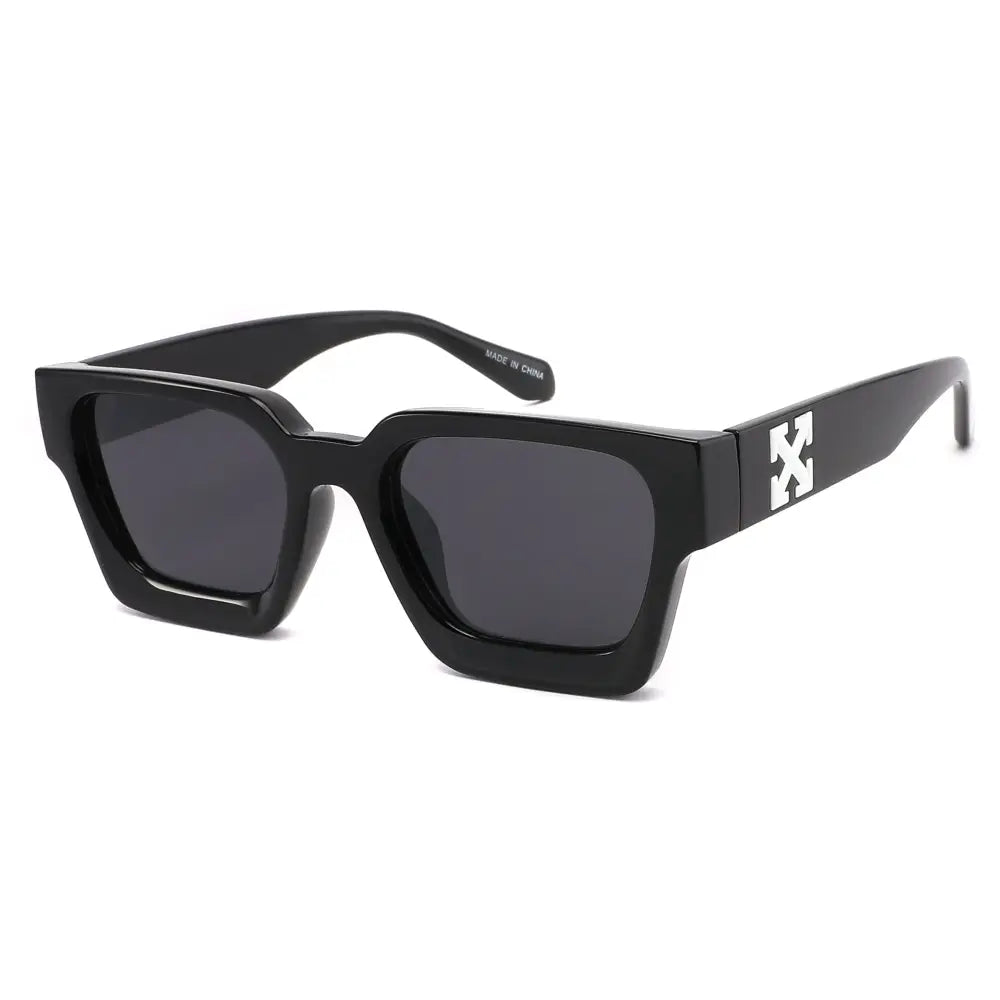 Chunky Square Sunglasses W/ Color Lens