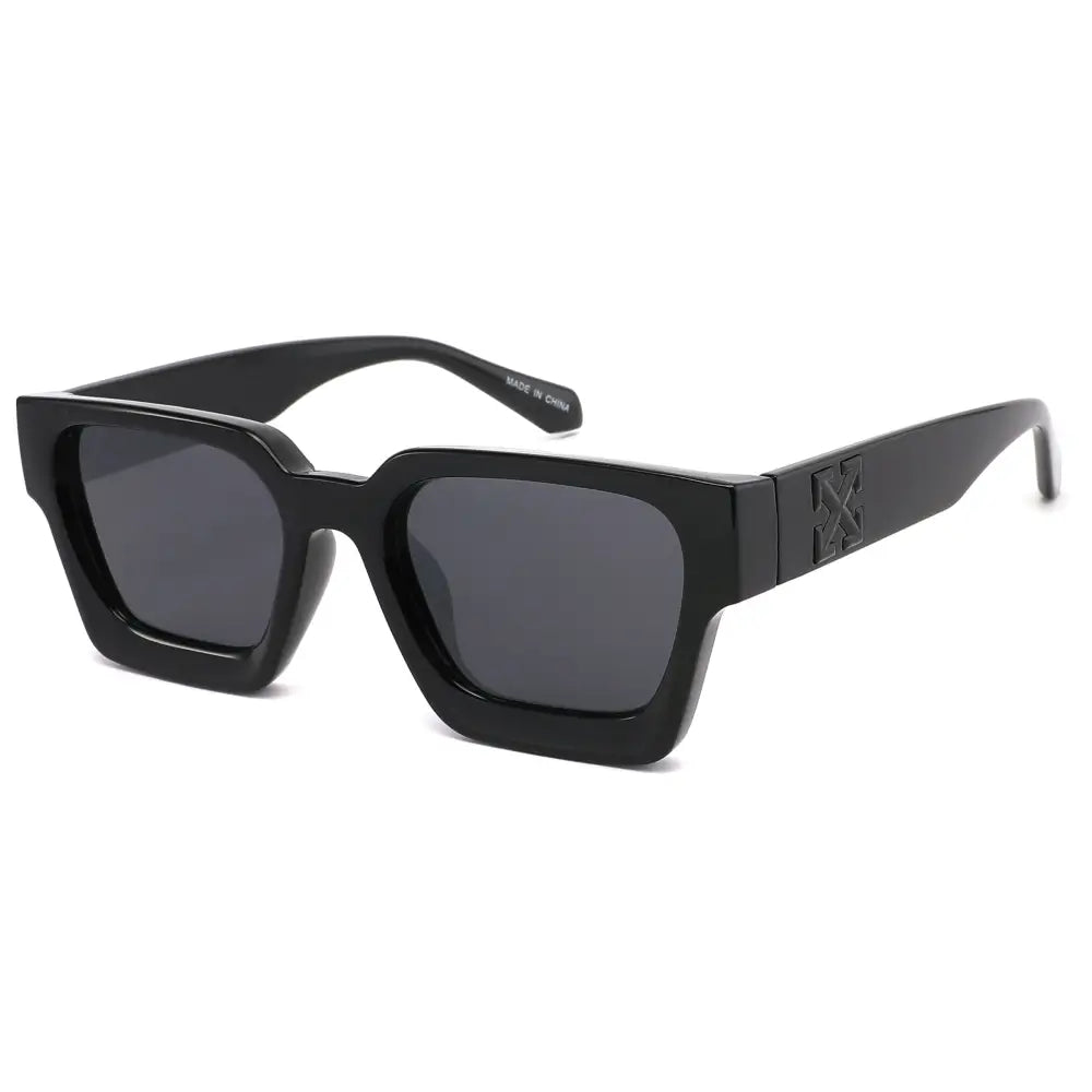 Chunky Square Sunglasses W/ Color Lens