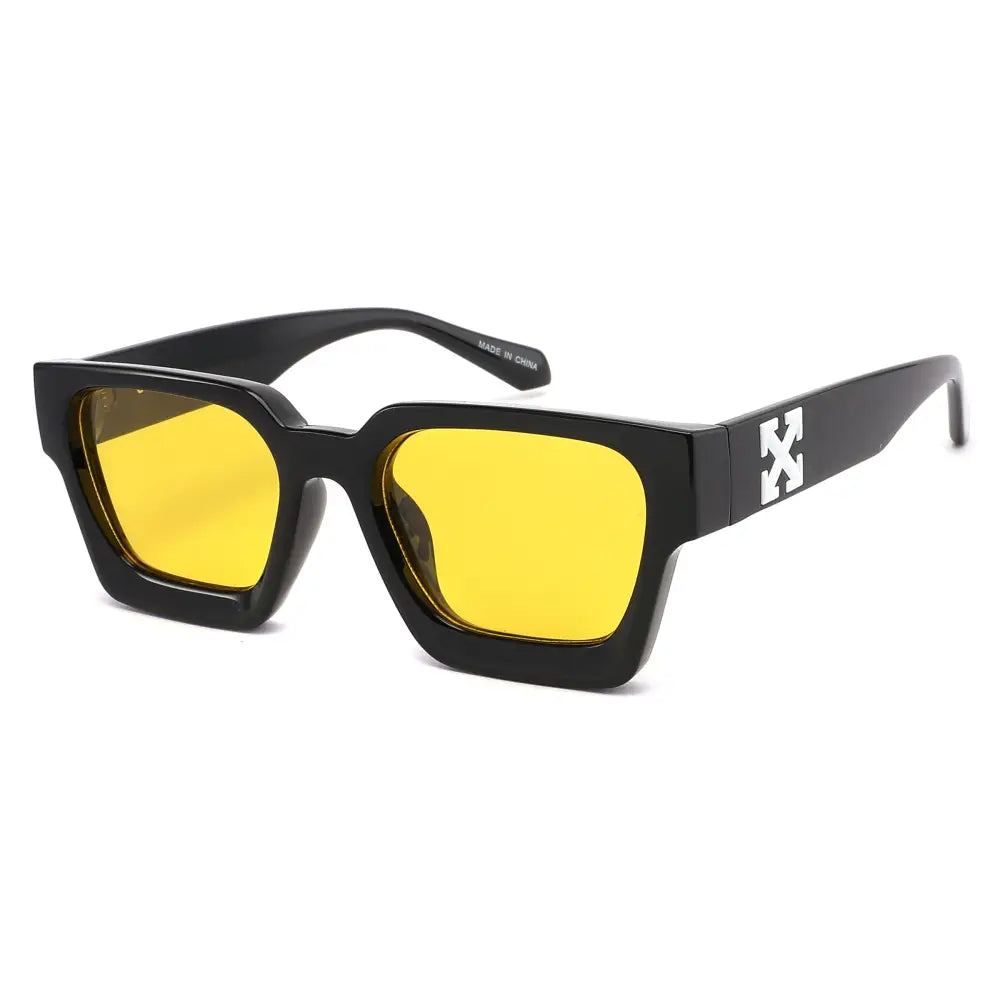 Chunky Square Sunglasses W/ Color Lens
