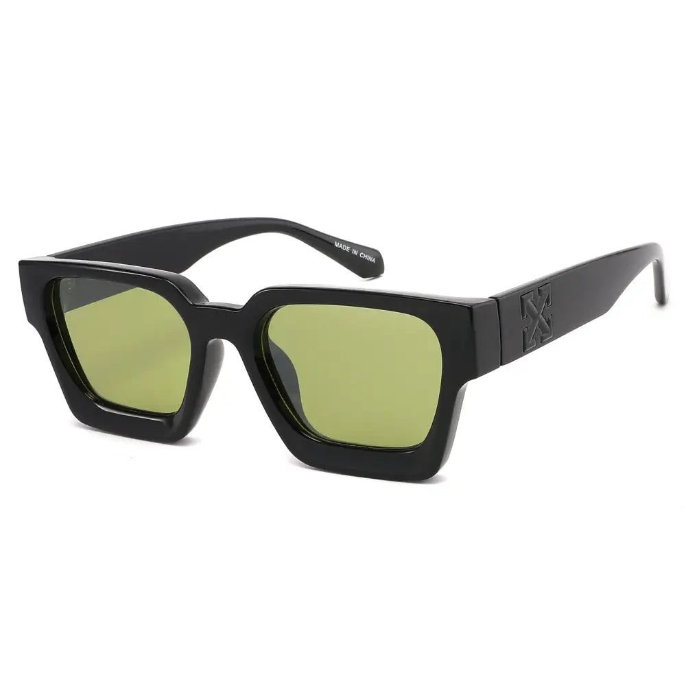 Chunky Square Sunglasses W/ Color Lens