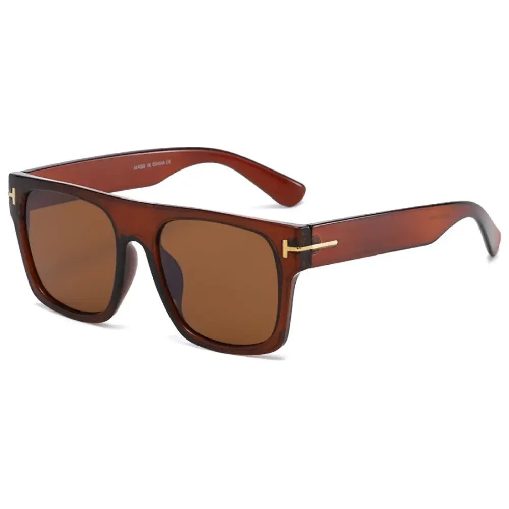 Flat Top Square Sunglasses W/ T Hinge