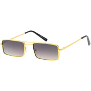 Slim Rectangle Gold Frame Sunglasses – image 3