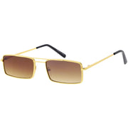 Slim Rectangle Gold Frame Sunglasses – image 4