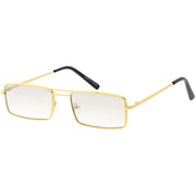 Slim Rectangle Gold Frame Sunglasses – image 2