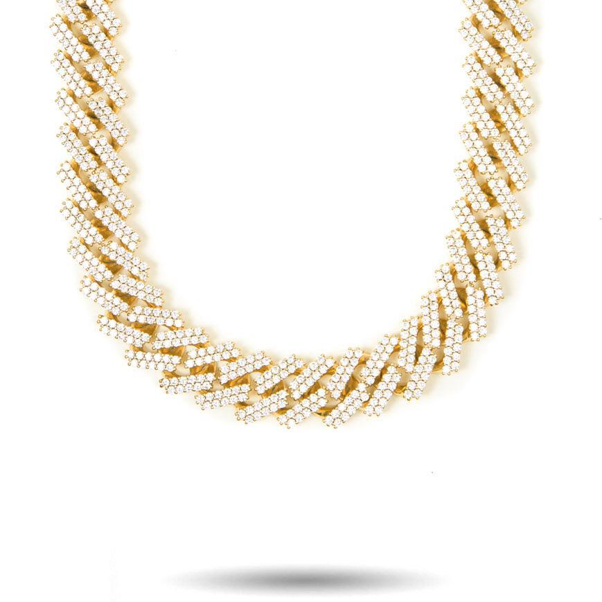 15MM STRAIGHT EDGE DIAMOND CUBAN LINK CHAIN-The Gold Gods