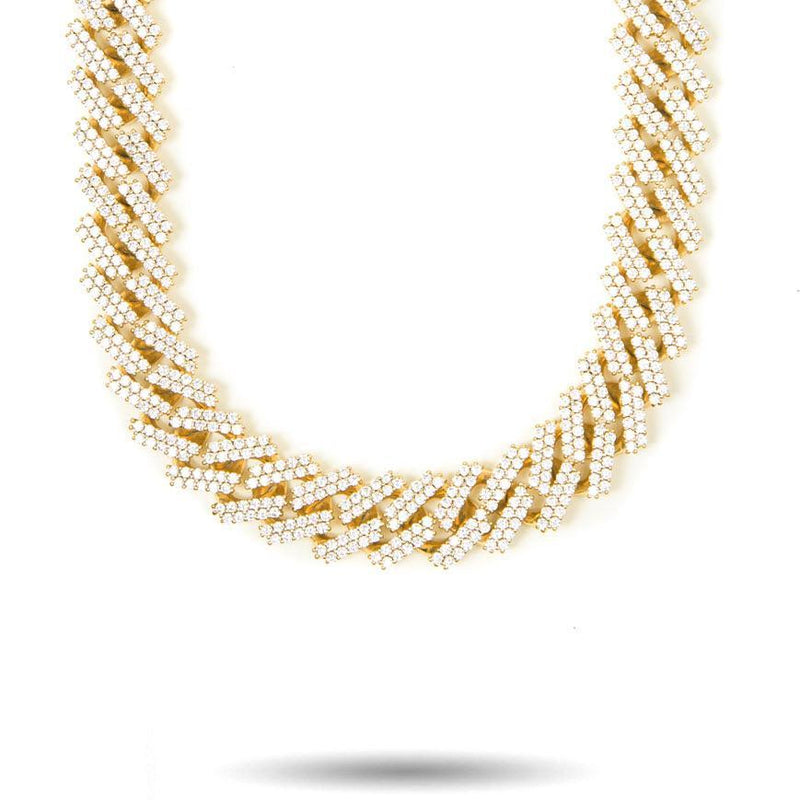 15MM STRAIGHT EDGE DIAMOND CUBAN LINK CHAIN-The Gold Gods