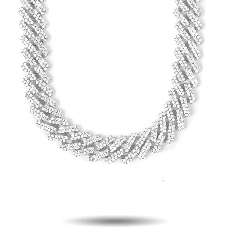 15MM STRAIGHT EDGE DIAMOND CUBAN LINK CHAIN-The Gold Gods