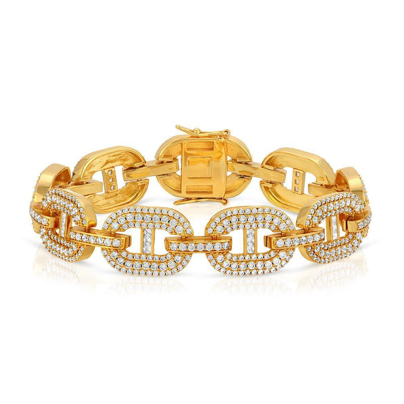 DIAMOND MARINER LINK BRACELET-The Gold Gods