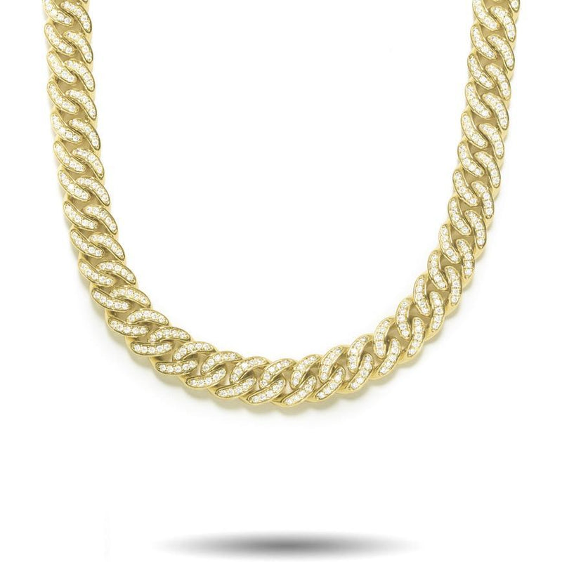 8MM MICRO DIAMOND CUBAN LINK CHAIN-The Gold Gods