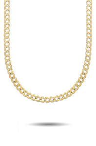 SOLID GOLD CURB CUBAN CHAIN-The Gold Gods
