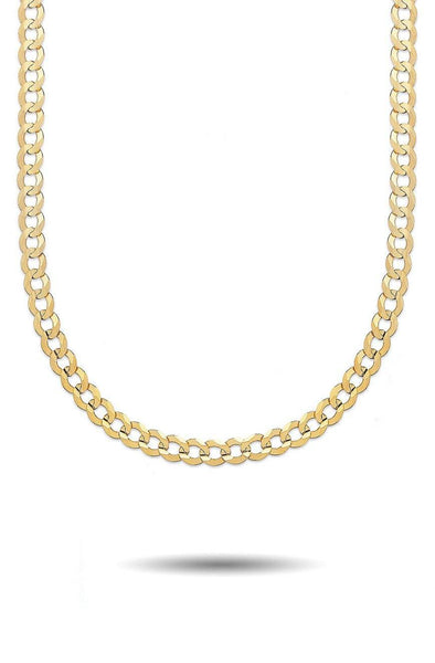 SOLID GOLD CURB CUBAN CHAIN-The Gold Gods