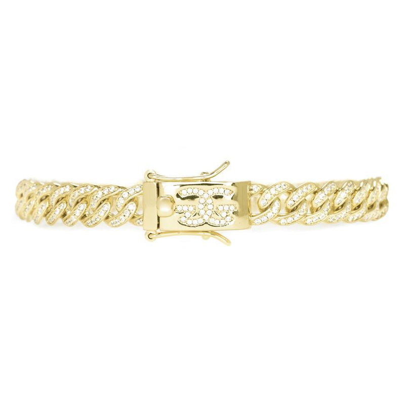 8MM MICRO DIAMOND CUBAN LINK BRACELET-The Gold Gods