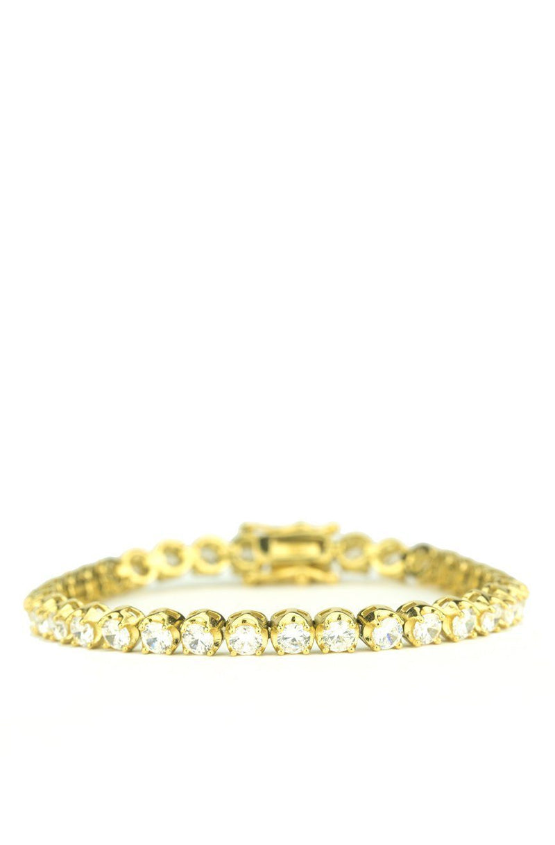 4MM Diamond Buttercup Tennis Bracelet in Gold