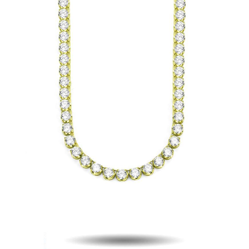 4MM Diamond Buttercup Tennis Chain in Gold - The Gold Gods