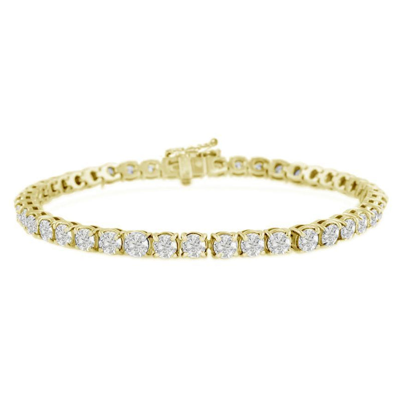 4MM Diamond Tennis Bracelet in Gold