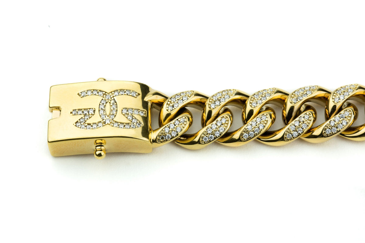 10MM Diamond Cuban Link Chain Yellow Gold - The Gold Gods