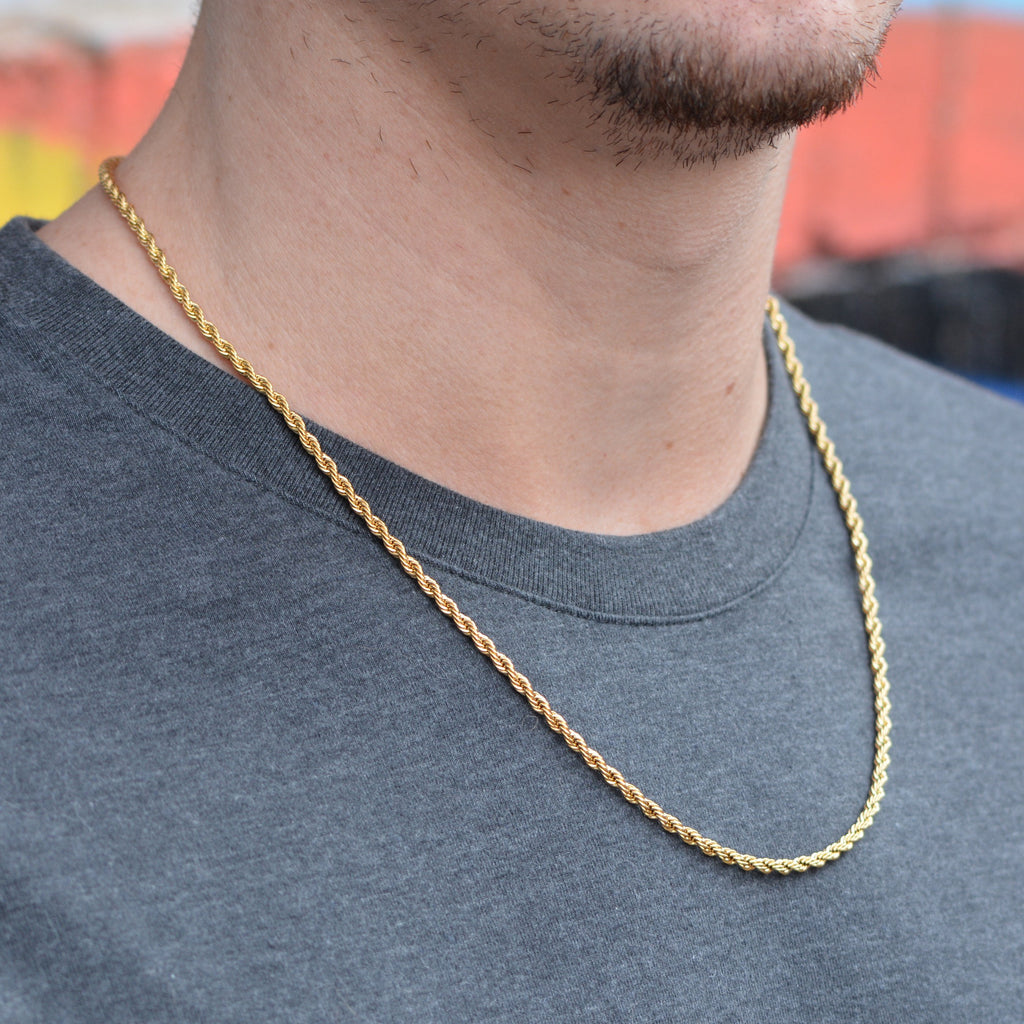 2.5 MM Rope Chain - The Gold Gods – CALIFORNIA ACCESSORIES
