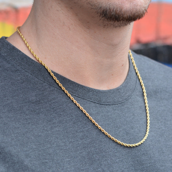 2.5 MM Rope Chain - The Gold Gods